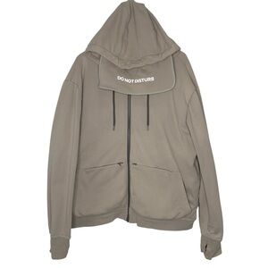 ScottEvest DO NOT DISTURB Hoodie Jacket Men’s size XL Beige Multi Pockets